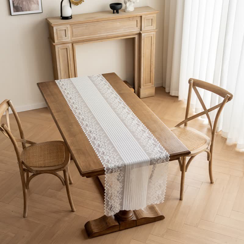 Tischläufer aus floraler Jacquard-Spitze - image 2