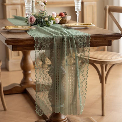 Tischläufer aus floraler Jacquard-Spitze - image 10