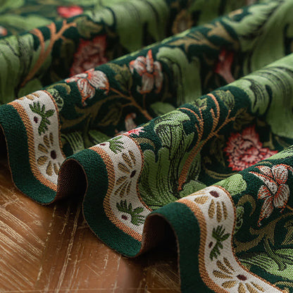 Tischläufer mit tropischem Blatt-Jacquardmuster und Quasten - image 9