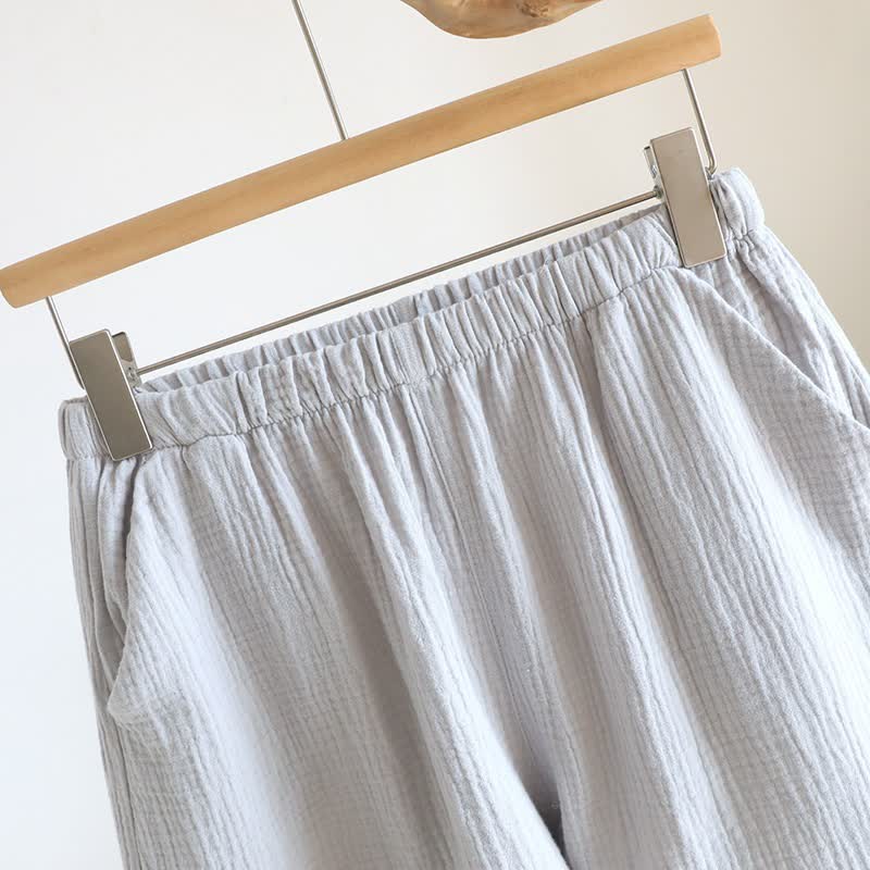 Set aus Tanktop und Shorts aus doppellagigem Baumwollgewebe - image 6