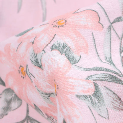Kimono-Bademantel aus rosa Baumwollgaze mit Blumenmuster - image 7