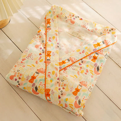 Niedliches Kimono-Nachthemd mit Hasen- und Mondmotiv - image 1