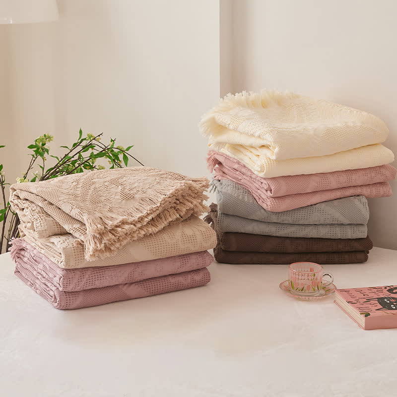 Schicke Jacquard-Waffelgewebe-Steppdecke - image 1