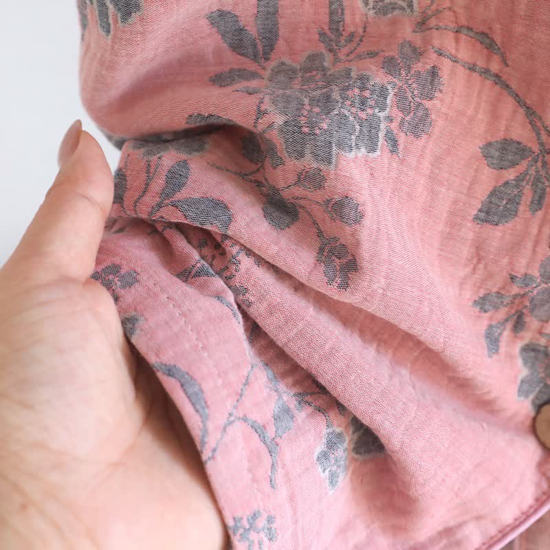 Pyjama-Set aus reiner Baumwolle mit Zweig- und Blumenmuster - image 13
