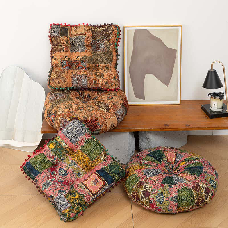 Bodenkissen im Boho-Patchwork-Mandala-Stil - image 0