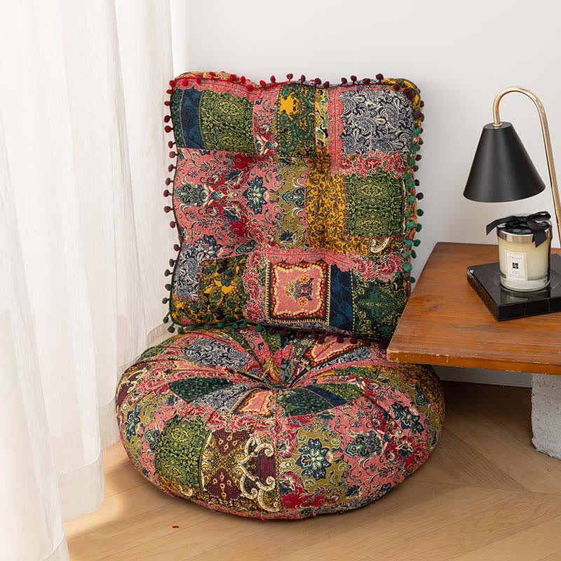 Bodenkissen im Boho-Patchwork-Mandala-Stil - image 1