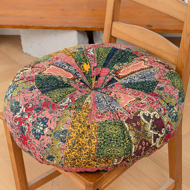 Bodenkissen im Boho-Patchwork-Mandala-Stil - Rosa - Runden - 50cm x 50cm - image 4