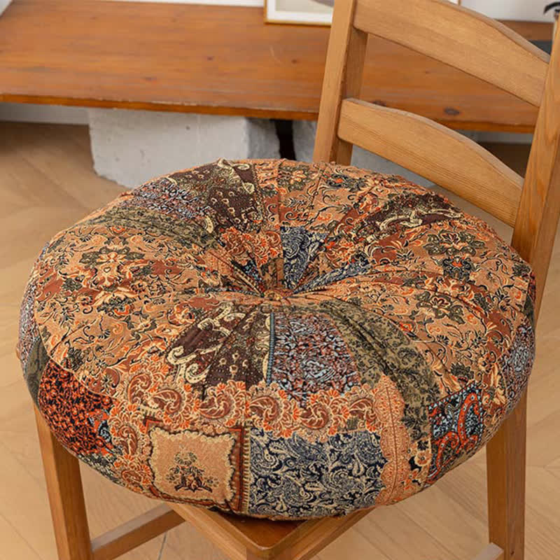 Bodenkissen im Boho-Patchwork-Mandala-Stil - Orange - Runden - 50cm x 50cm - image 6