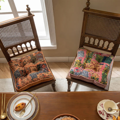 Stuhlkissen im Boho-Patchwork-Stil mit Befestigungsbändern - image 2