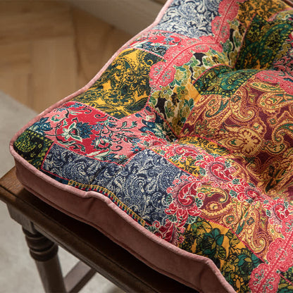 Stuhlkissen im Boho-Patchwork-Stil mit Befestigungsbändern - image 6