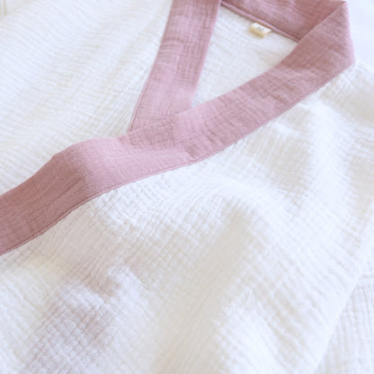Japanischer Baumwollgaze-Pyjama-Set mit kurzen Ärmeln - image 8