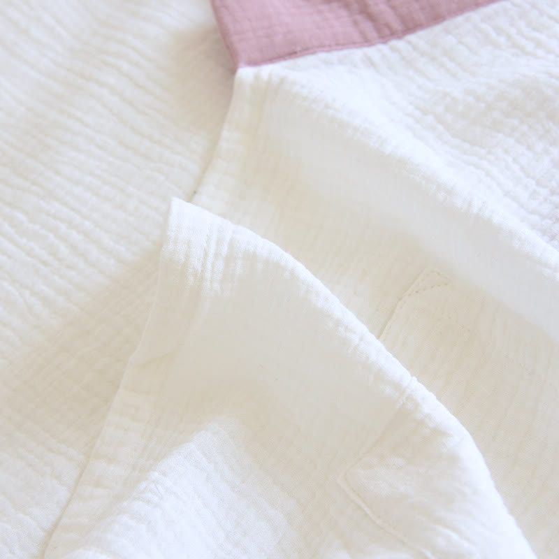 Japanischer Baumwollgaze-Pyjama-Set mit kurzen Ärmeln - image 13