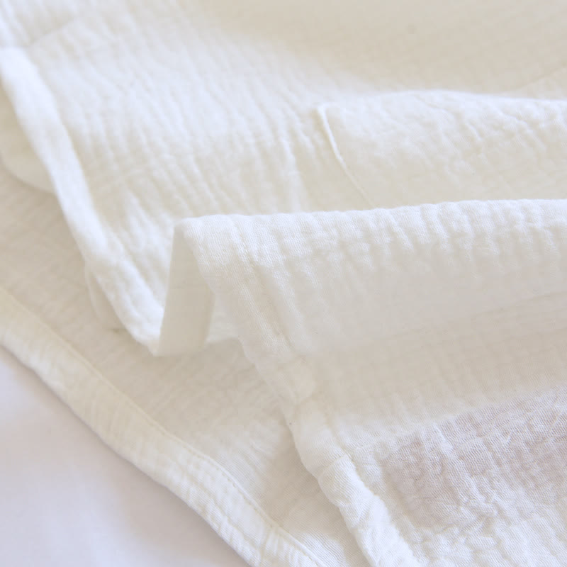 Japanischer Baumwollgaze-Pyjama-Set mit kurzen Ärmeln - image 14