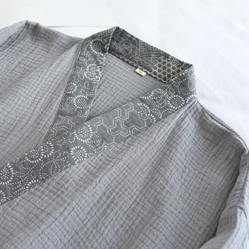 Kimono-Pyjama aus Baumwollgaze im Ethno-Stil - image 4