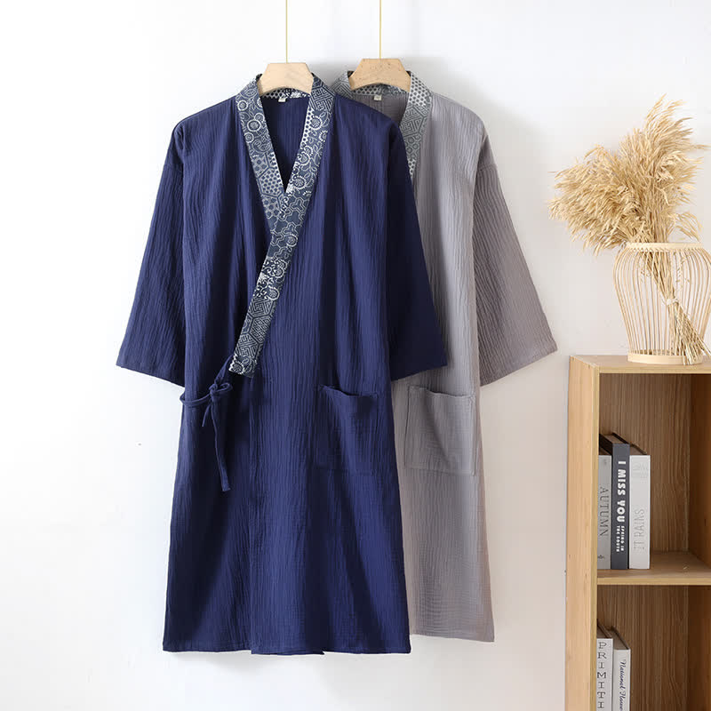 Kimono-Bademantel aus Baumwollgaze im Ethno-Stil - image 0