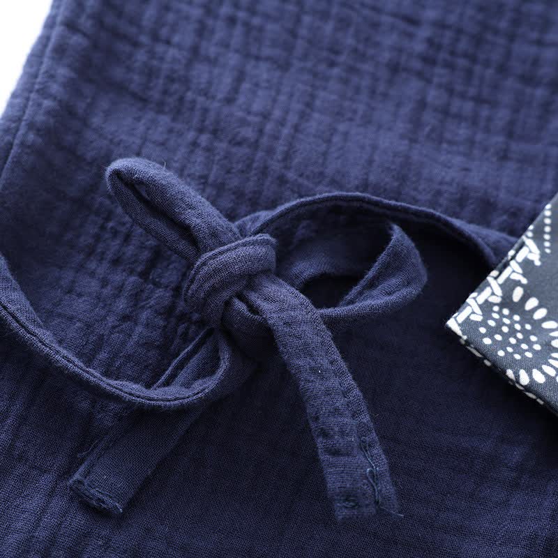 Kimono-Bademantel aus Baumwollgaze im Ethno-Stil - image 5