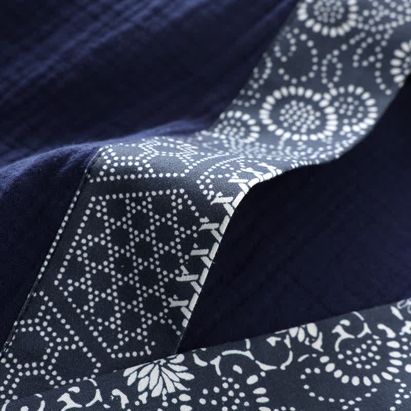 Kimono-Bademantel aus Baumwollgaze im Ethno-Stil - image 4