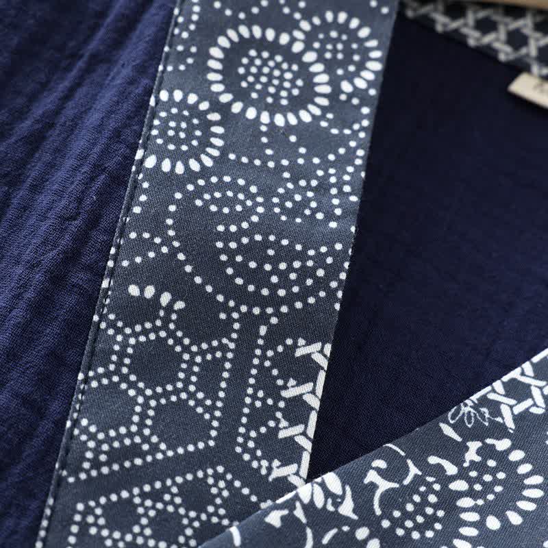 Kimono-Bademantel aus Baumwollgaze im Ethno-Stil - image 3