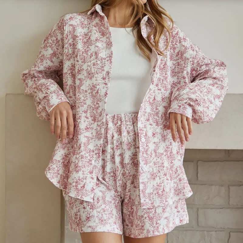 Baumwollpyjama-Set im abstrakten Kunststil - image 6