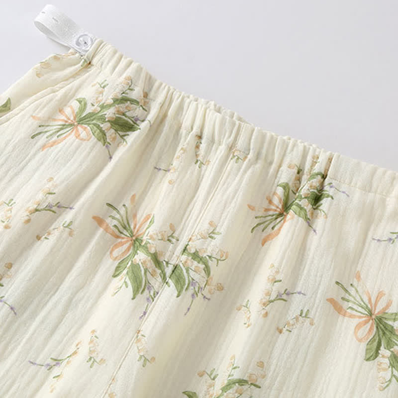 Pyjama-Set aus Baumwollgaze mit Blumenstrauß - image 10