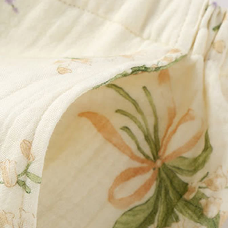 Pyjama-Set aus Baumwollgaze mit Blumenstrauß - image 9