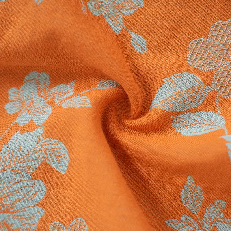 Vintage-Pyjama aus Baumwolle mit asiatischem Blumenmuster - image 11