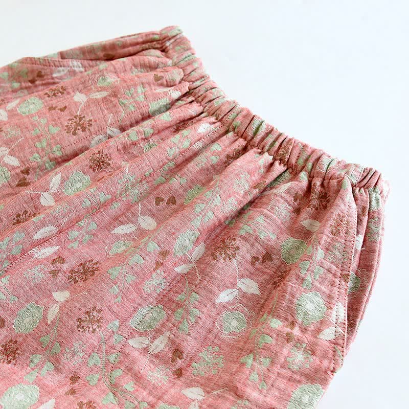 Pyjama-Set aus Baumwolle im Vintage-Stil mit Rosenjacquardmuster - image 13