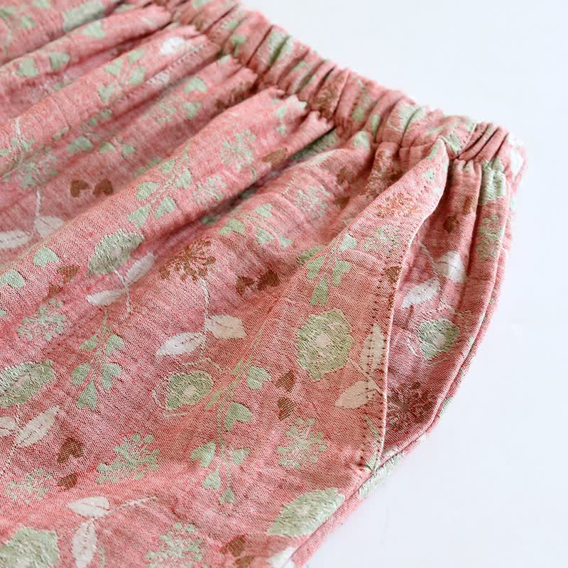 Pyjama-Set aus Baumwolle im Vintage-Stil mit Rosenjacquardmuster - image 14