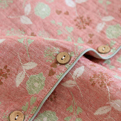 Pyjama-Set aus Baumwolle im Vintage-Stil mit Rosenjacquardmuster - image 8
