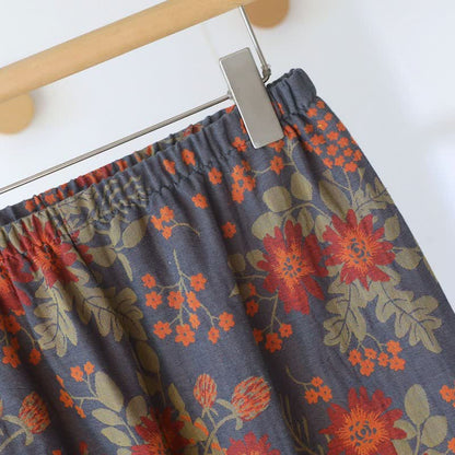 Vintage-inspirierter Pyjama aus Baumwollgaze mit Blumenmuster - image 12