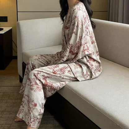 Pyjama-Set mit botanischem Vintage-Print - image 6