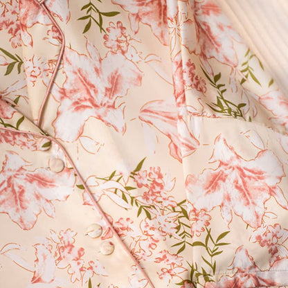 Rustikales rosa Pyjama-Set mit Blumen- und Blättermuster - image 10