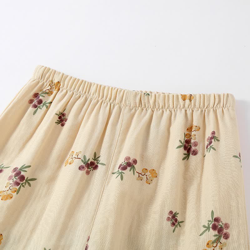 Pyjama-Set aus Baumwolle mit Loquat-Print (3-teilig) - image 6