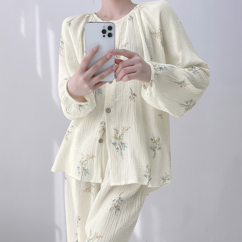 Bouquet Loungewear-Set aus doppellagiger Baumwolle - image 2