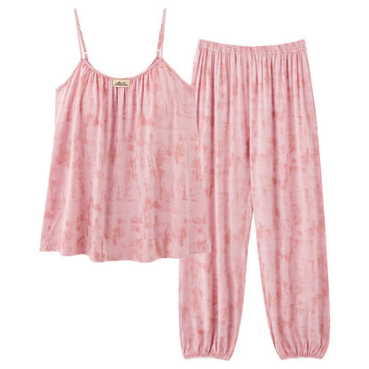 Künstlerisch von Aquarell inspirierte Baumwoll-Nachtwäsche: Camisole und Hose - image 10