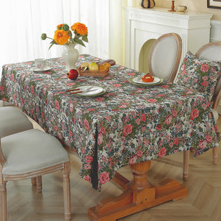 Shabby Chic Rosen-Jacquard-Blumentischdecke - image 0