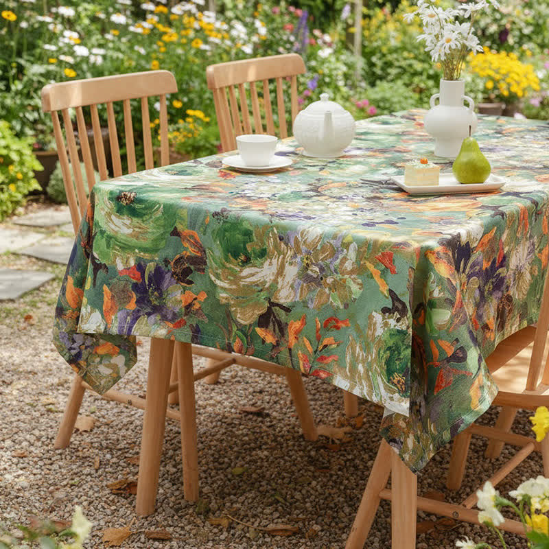 Impressionistische Ölgemälde-Jacquard-Tischdecke - image 2