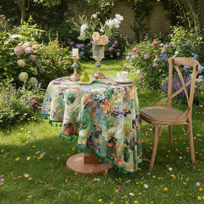 Impressionistische Ölgemälde-Jacquard-Tischdecke - Runden - 160cm x 160cm - image 10