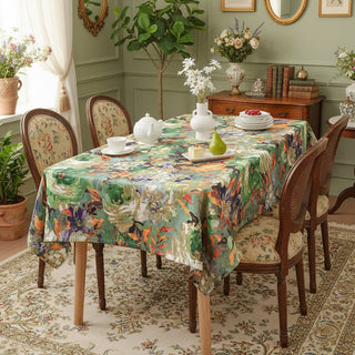 Impressionistische Ölgemälde-Jacquard-Tischdecke - Rechteck - 51" x 102" - image 0