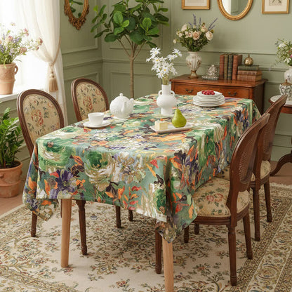 Impressionistische Ölgemälde-Jacquard-Tischdecke - Rechteck - 51" x 102" - image 0