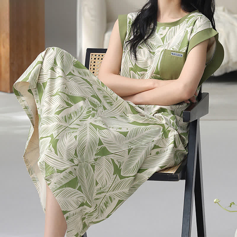 Ärmelloses Loungekleid aus botanischer Baumwolle - image 5