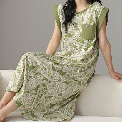Ärmelloses Loungekleid aus botanischer Baumwolle - image 6