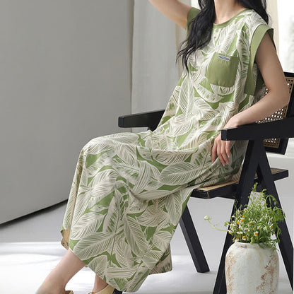 Ärmelloses Loungekleid aus botanischer Baumwolle - image 3