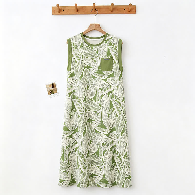Ärmelloses Loungekleid aus botanischer Baumwolle - image 1