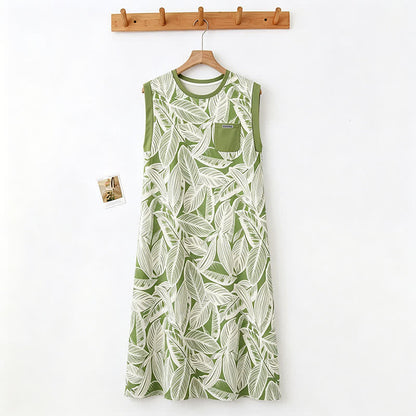 Ärmelloses Loungekleid aus botanischer Baumwolle - image 1
