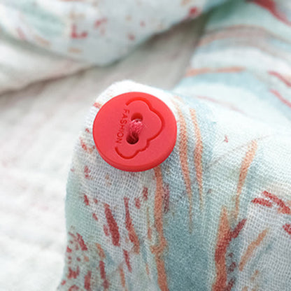 Blaues Camisole-Nachthemd mit künstlerischem Wellenmuster - image 8