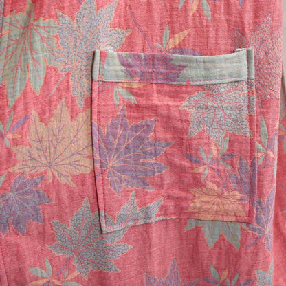Kimono-Bademantel aus doppellagigem Baumwollgewebe mit Ahornblattmuster - image 6