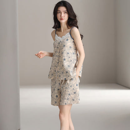 Ärmelloses Pyjama-Set mit Blumenmuster von Artistic Line - image 1