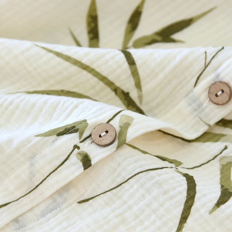 Pyjama-Set aus Baumwolle mit botanischem Bambusdruck - image 7