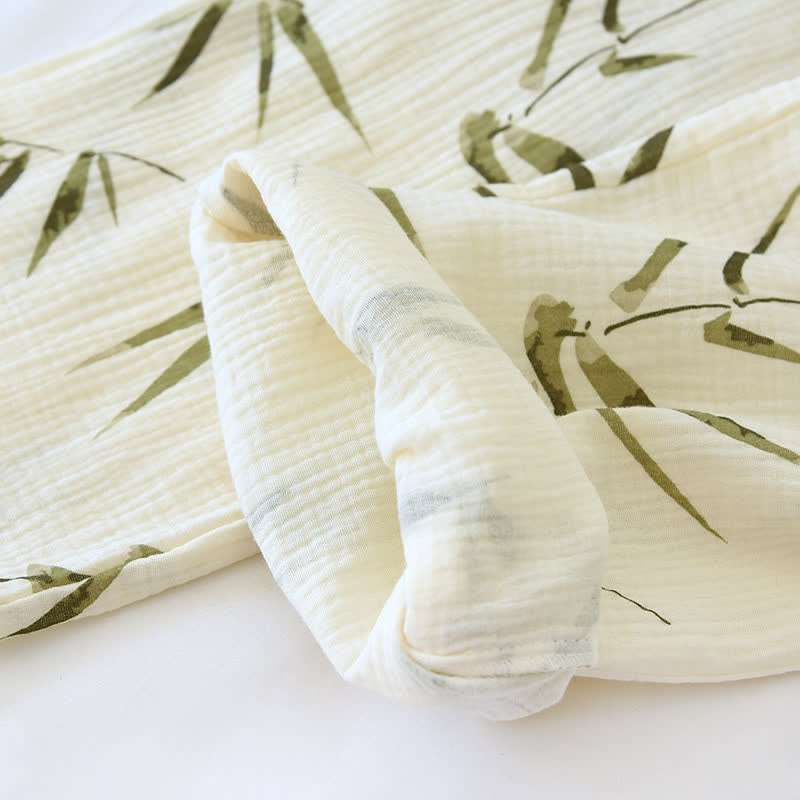 Pyjama-Set aus Baumwolle mit botanischem Bambusdruck - image 11